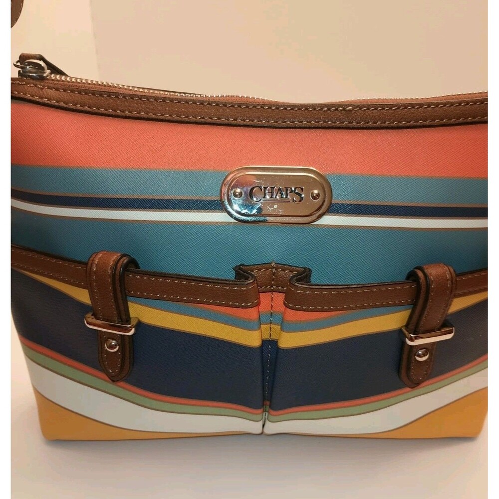 New --Chaps Striped Shoulder Bag. NICE!